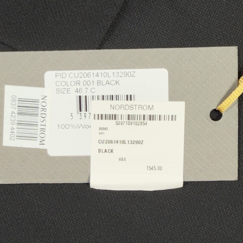 $1,545 CANALI TRAVEL WATER RESISTANT Black Wool Blazer 38 (EU 46) Tacking Stitch - Picture 8 of 16